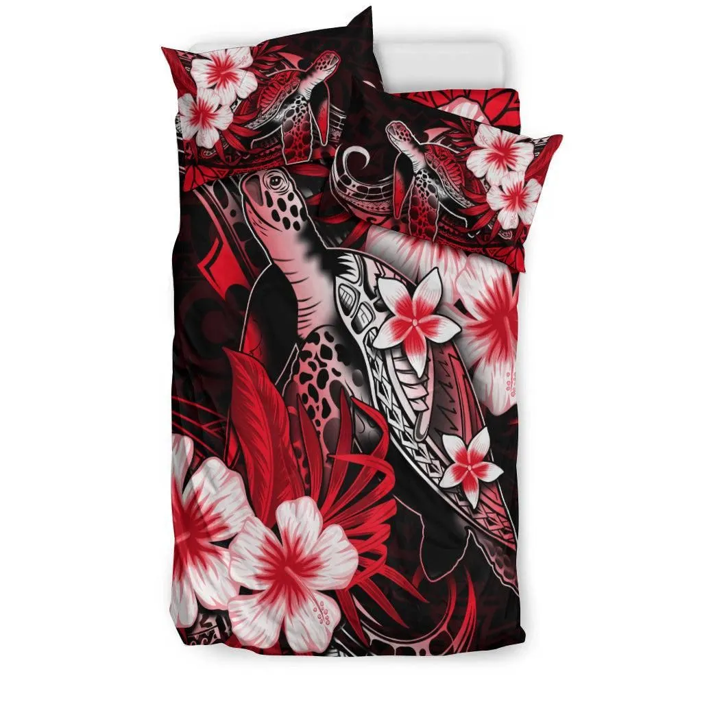 Polynesian Turtle Bedding Set With Hibiscus Color No.4 LT6