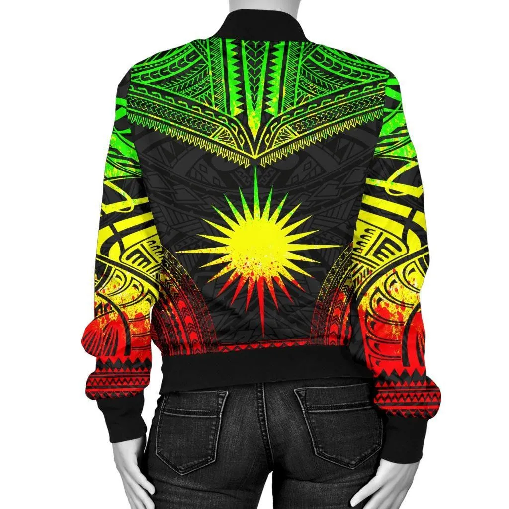 FamilyGater Jacket - Bomber Jacket Marshall Islands Polynesian Chief - Reggae Version - Bn10