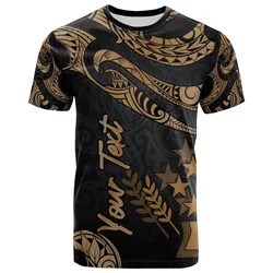 Kosrae Micronesia Custom Personalised T-Shirt - Poly Tattoo Gold Version