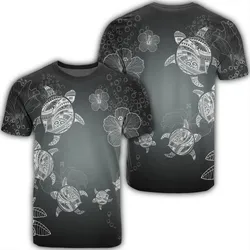 Alohawaii Tee - Hawaiian Plumeria Hibiscus Turtle Under Sea Polynesian T-Shirt White AH - J7R