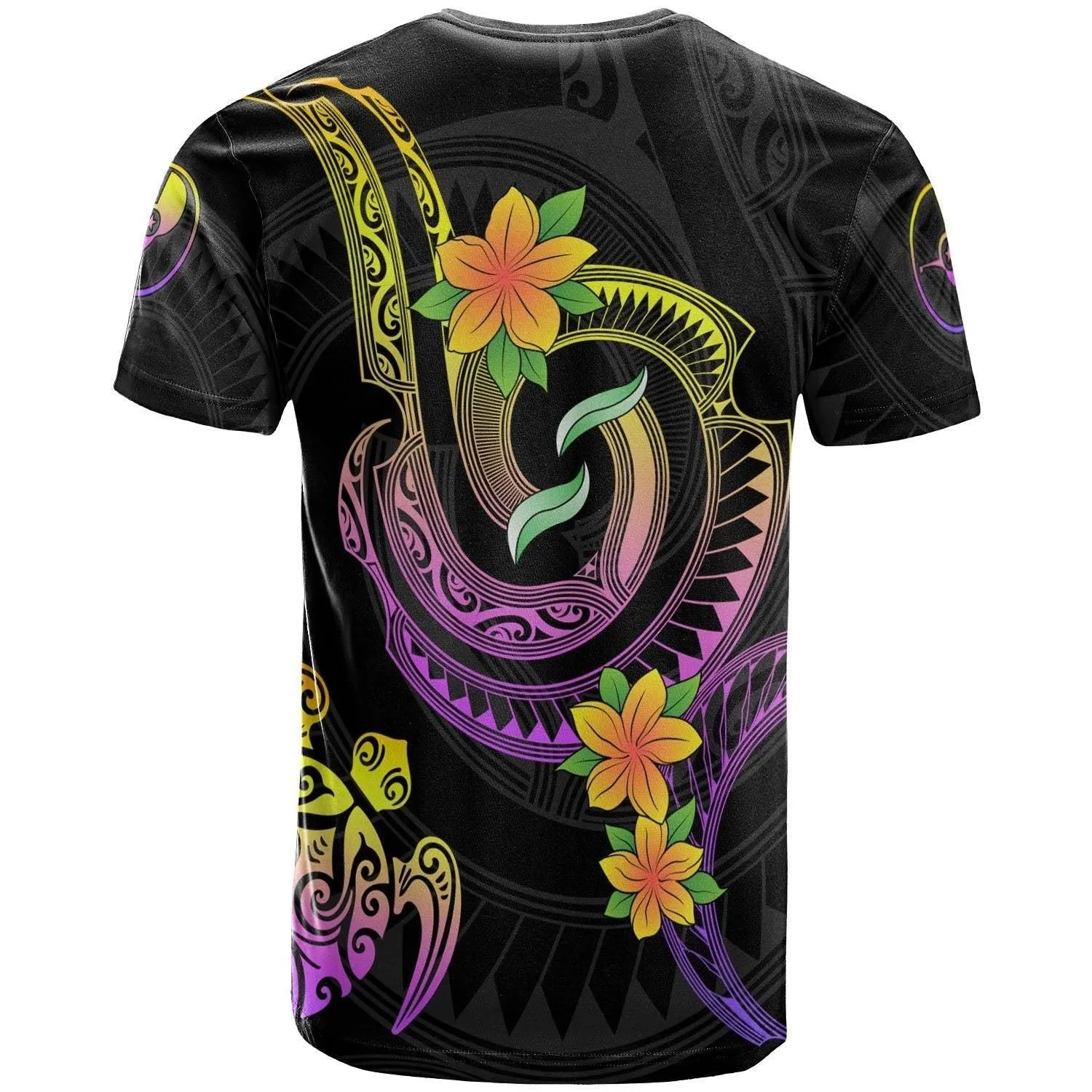 Yap Custom Personalised T shirt - Plumeria Flowers with Spiral Patterns