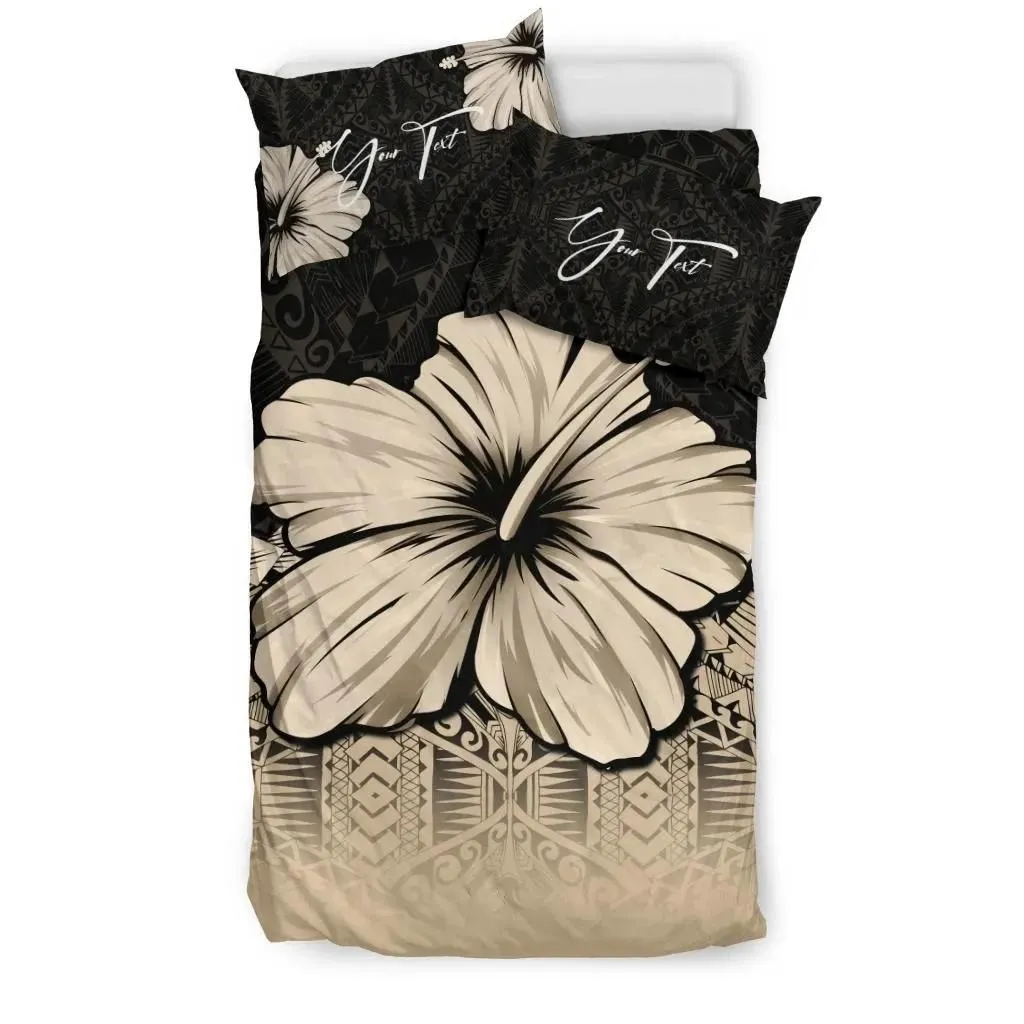 FamilyGater Bedding Set - Cover and Pillow Cases (Custom) Polynesian Hibiscus Personal Signature A02