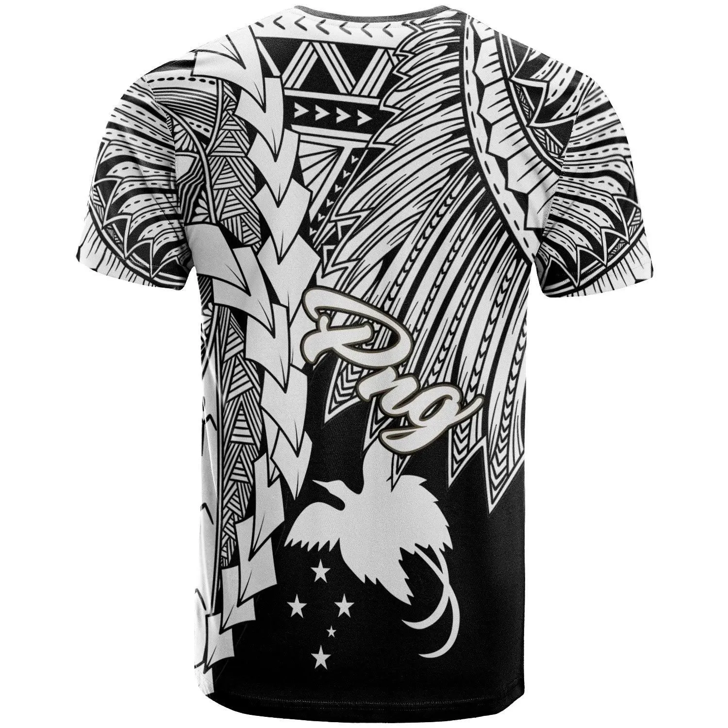 Alohawaii T-Shirt - Tee Papua New Guinea Polynesian - Tribal Wave Tattoo White - BN12