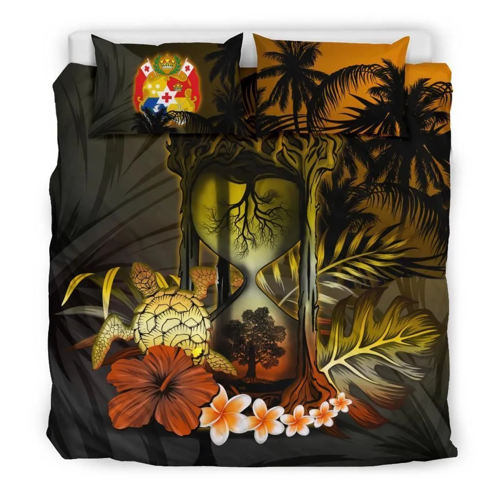 Tonga Hibiscus Tree Of Life Hourglass Bedding Set Bedroom Decor