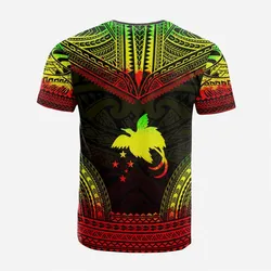 Papua New Guinea Custom Personalised T shirt - Papua New Guinea Coat Of Arms Polynesian Chief Tattoo Reggae Version