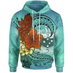 Samoa Hoodie - Tropical Flowers Style