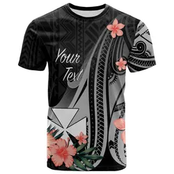 Wallis and Futuna Personalised Custom T shirt - Polynesian Hibiscus Pattern Style