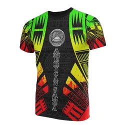 American Samoa T Shirt - American Samoa Seal Polynesian Tattoo Reggae Style