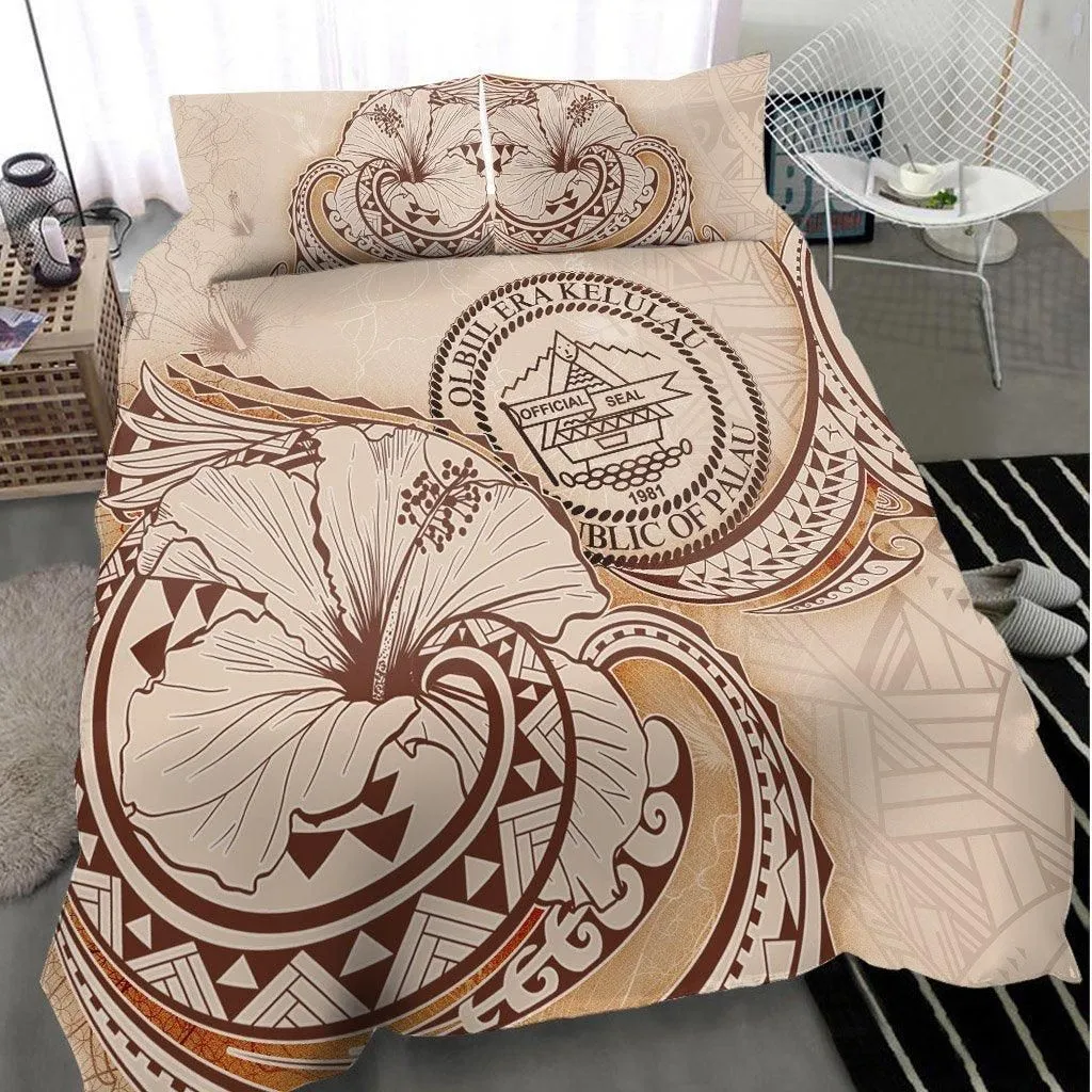 Palau Bedding Set - Hibiscus Flower Vintage Style