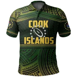 Cook Islands Rugby Polynesian Patterns Polo Shirt