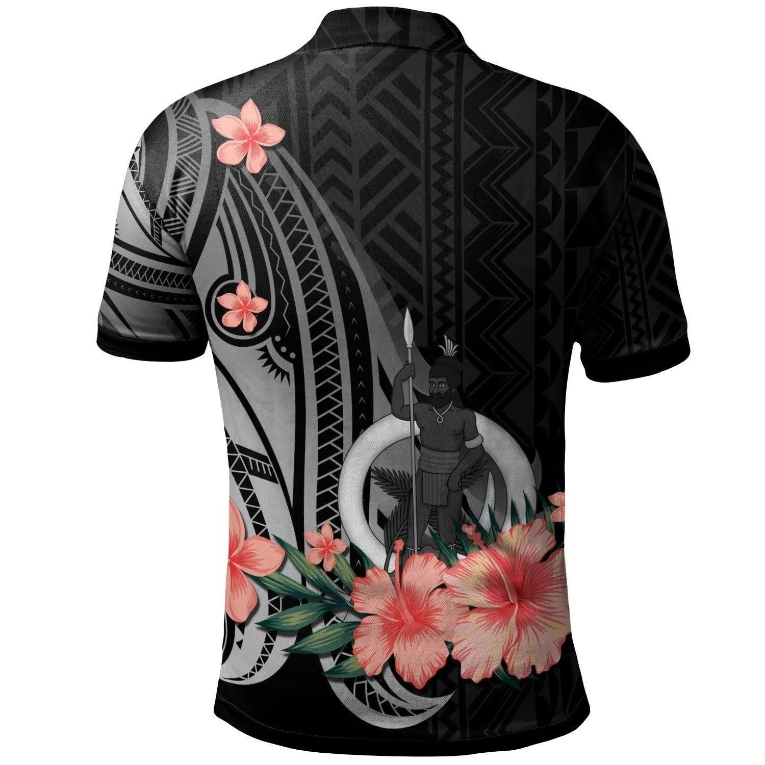 Vanuatu Polo Shirt - Polynesian Hibiscus Pattern Style