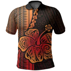 (Custom Personalised) Polynesian Hibiscus Polo Shirt Hawaiian Style No.1 LT6