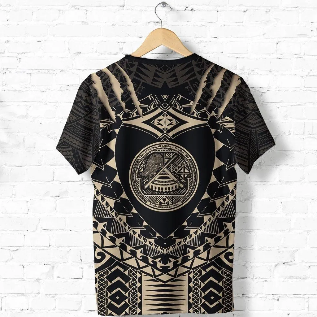 American Samoa Tattoo Rugby T shirt - Tan