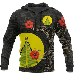 Alohawaii Clothing - Hoodie (Sivage) Wallis and Futuna Hibiscus Tattoo Style A7