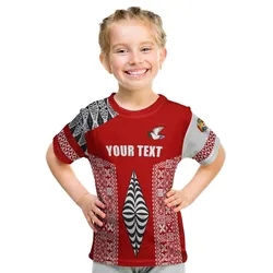 (Custom Personalised) Tonga Rugby T Shirt KID - Mate Maa Tonga LT13