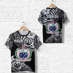 (Custom Personalised) Manu Samoa Rugby T Shirt Unique Vibes Coat Of Arms - Black