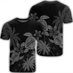 Alohawaii Tee - Hawaii Turtle Plumeria Coconut Tree Polynesian T-shirt Gray - AH - J4R