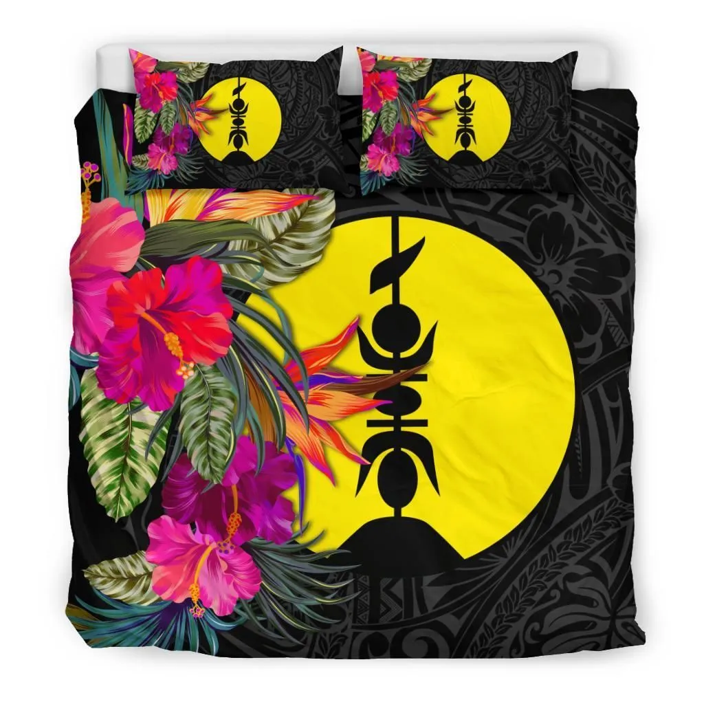 New Caledonia Bedding Set - Polynesian Hibiscus Pattern