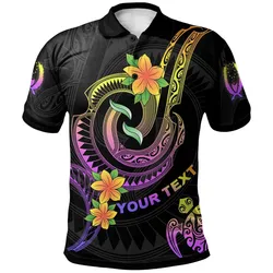 Pohnpei Custom Personalised Polo shirt - Plumeria Flowers with Spiral Patterns