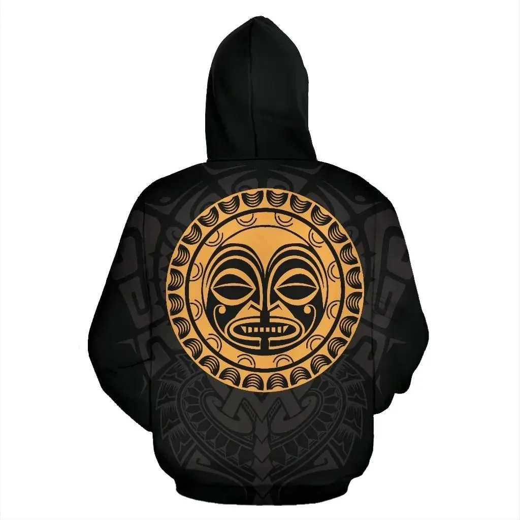 Tribal Hoodie, Polynesian Sun God Tattoo All Over Print Hoodie A7