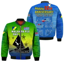 Malampa Fiji Day Bomber Jacket Happy 52nd Anniversary LT14