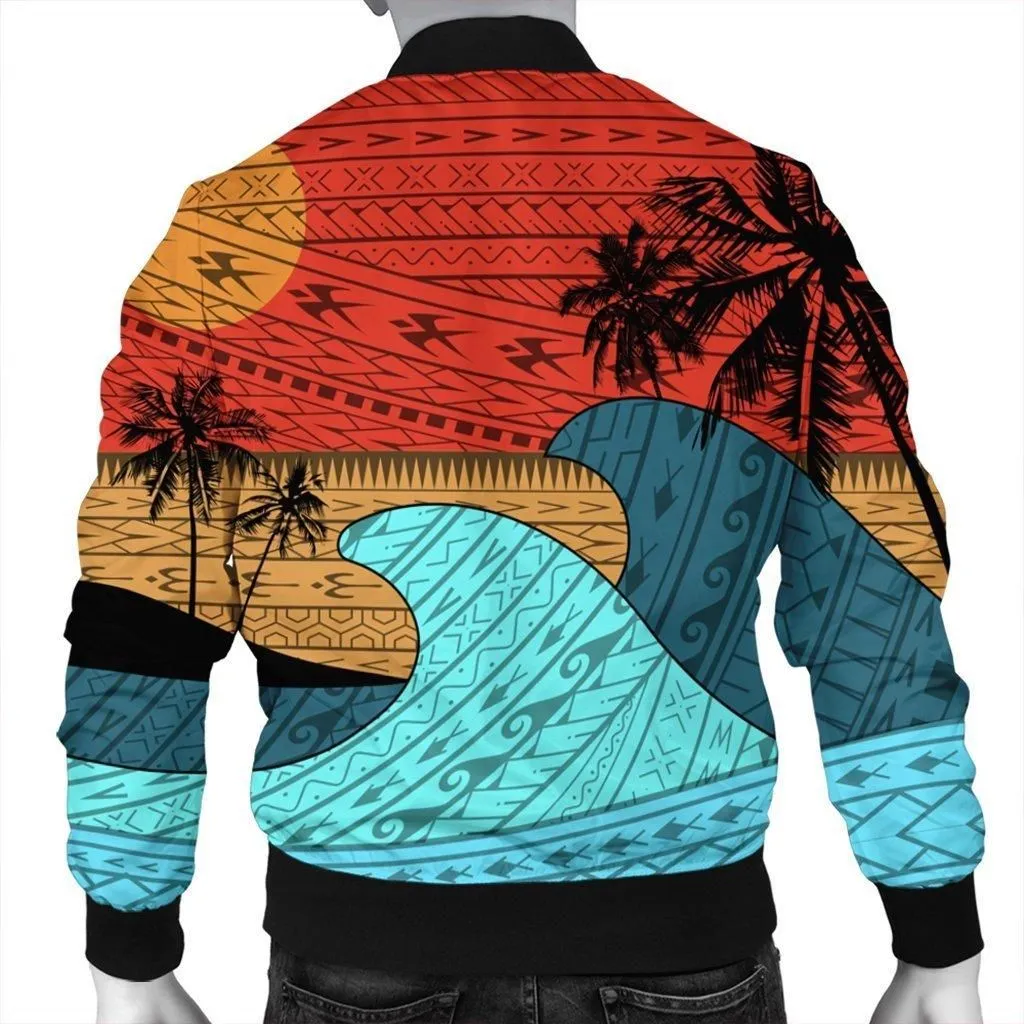 Hawaii Polynesian Sun Down Bomber Jacket