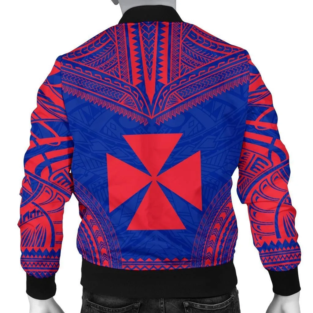 FamilyGaterJacket - Bomber Jacket Wallis And Futuna Flag Polynesian Chief - Bn10