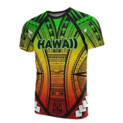 Hawaii All Over T shirt - Hawaii Polynesian Tattoo Reggae Color