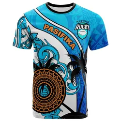 Pasifika Rugby T-shirt - Custom Personalised Pasifika Nations Rugby Polynesian Culture T-shirt