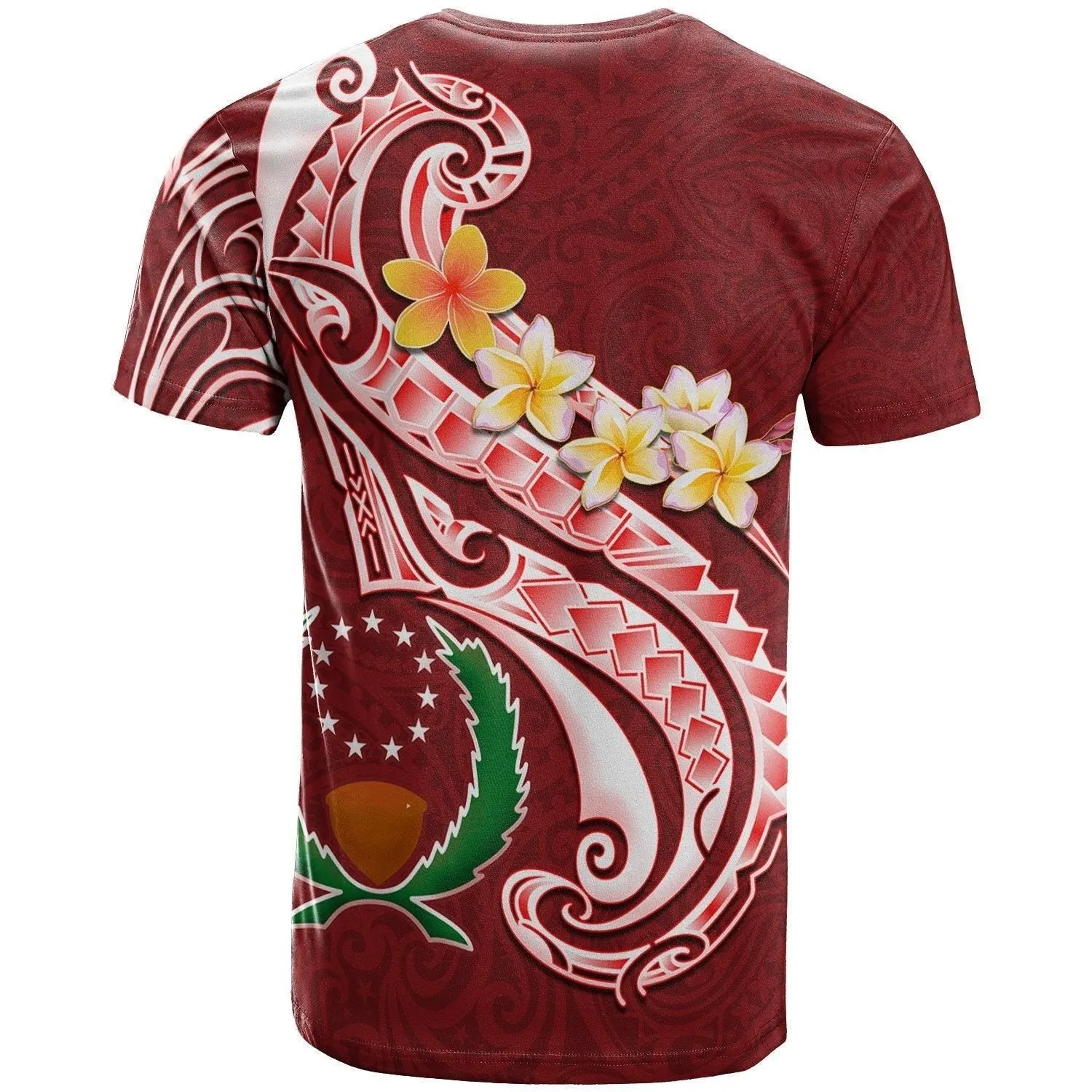 Pohnpei T shirt - Pohnpei Seal Polynesian Patterns Plumeria