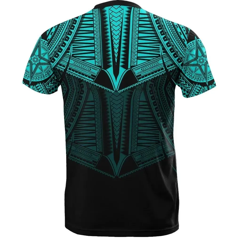 Best Polynesian Tattoo T-Shirt Cyan A7
