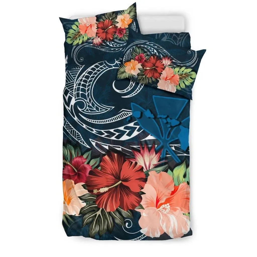 Alohawaii Bedding Set - Cover and Pillow Cases Kanaka Maoli (Hawaii) Hibiscus PolyAlohawaii Duvet Cover TH5
