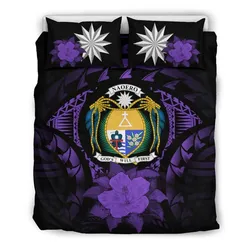 Nauru Purple Hibiscus Bedding Set 
