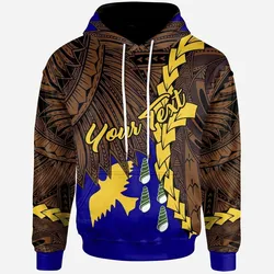 (Custom) Papua New Guinea Manus Province Polynesian Hoodie - Tribal Wave Tattoo