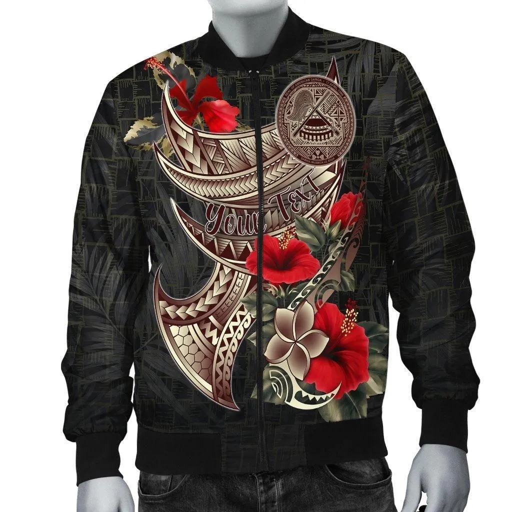American Samoa Custom Personalised Bomber Jacket - Polynesian Tribal Vintage Style