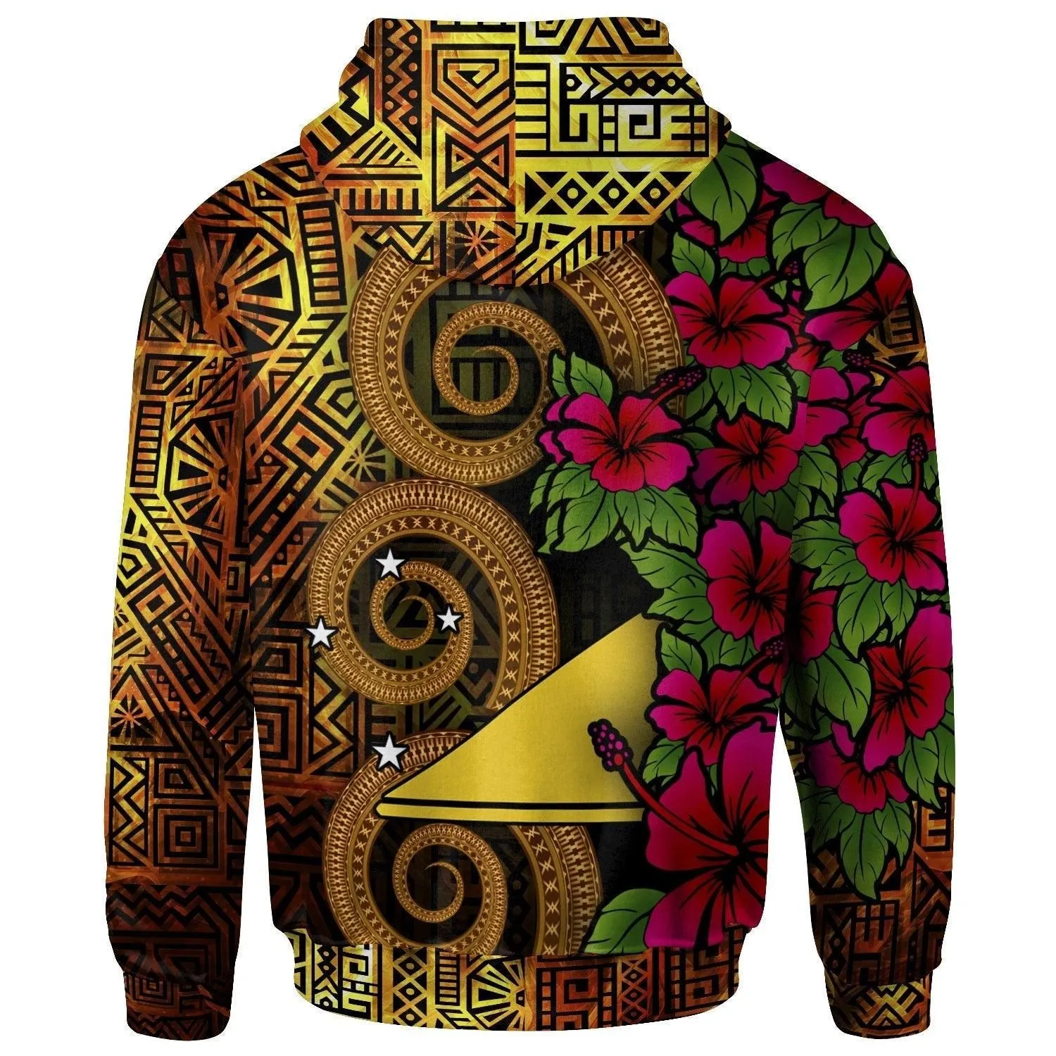 Tokelau Polynesian Hoodie - Hibiscus Vintage