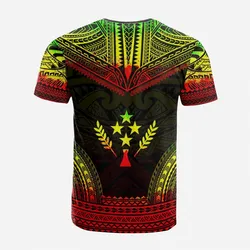Kosrae Custom Personalised T Shirt - Kosrae Flag Polynesian Chief Tattoo Reggae Version