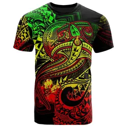 American Samoa Reggae Shark Polynesian Tattoo Unisex 3D T-Shirt All Over Print HNBEF