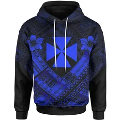 Alohawaii Clothing - Hoodie Wallis And Futuna - Wallis And Futuna Seal Camisole Hibiscus Style (Blue)- BN18