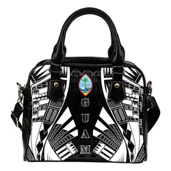 Guam Shoulder Handbag - Polynesian Tattoo Black