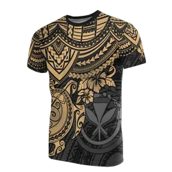 Hawaii Polynesian Kanaka Maoli Gold Turtle Hibiscus Tattoo Unisex 3D T-Shirt All Over Print ONCBF