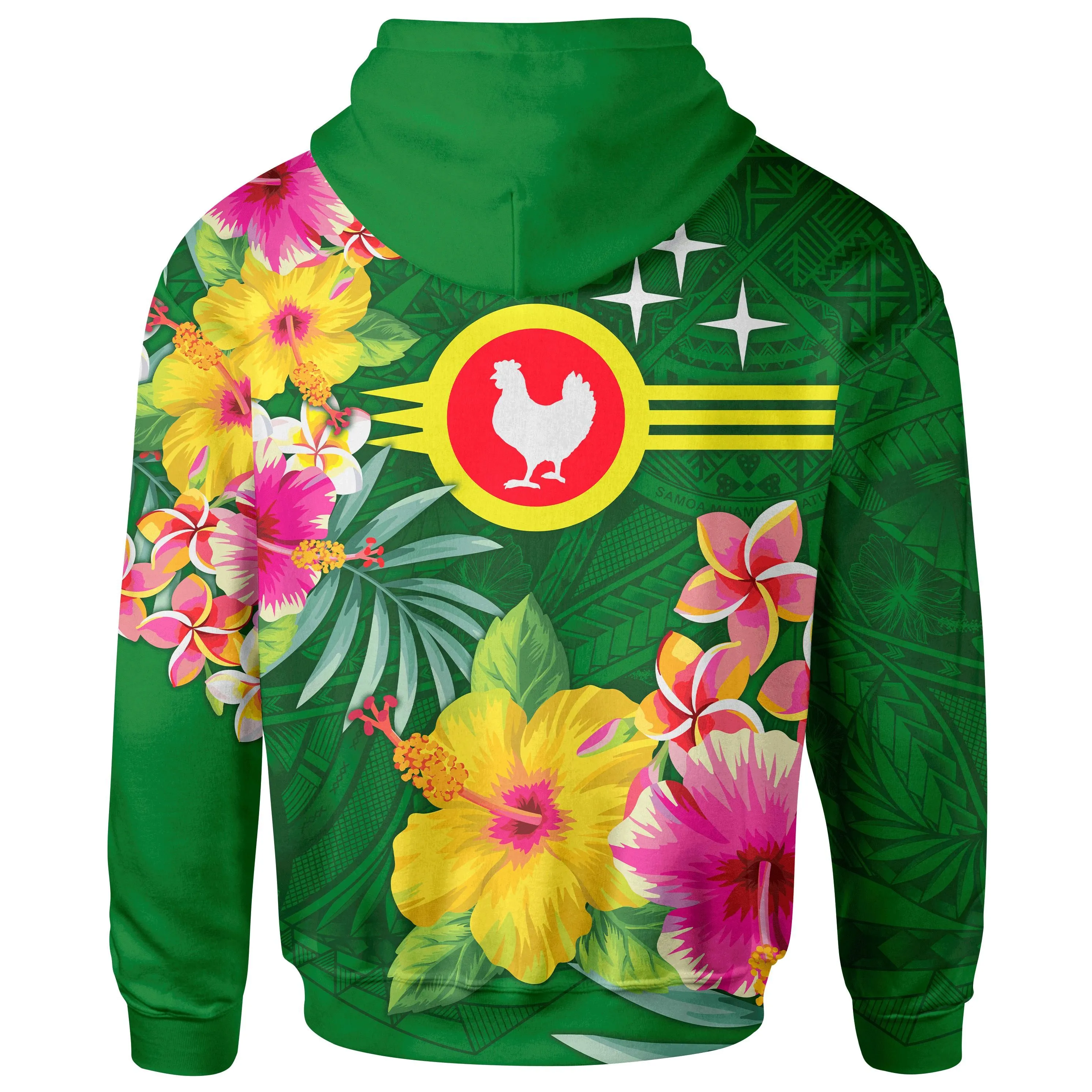 American Samoa Hoodie - Manuatele Hibiscus Flag