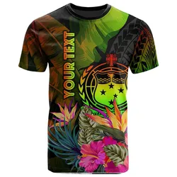 Samoa Polynesian Personalised T-Shirt -Hibiscus and Banana Leaves