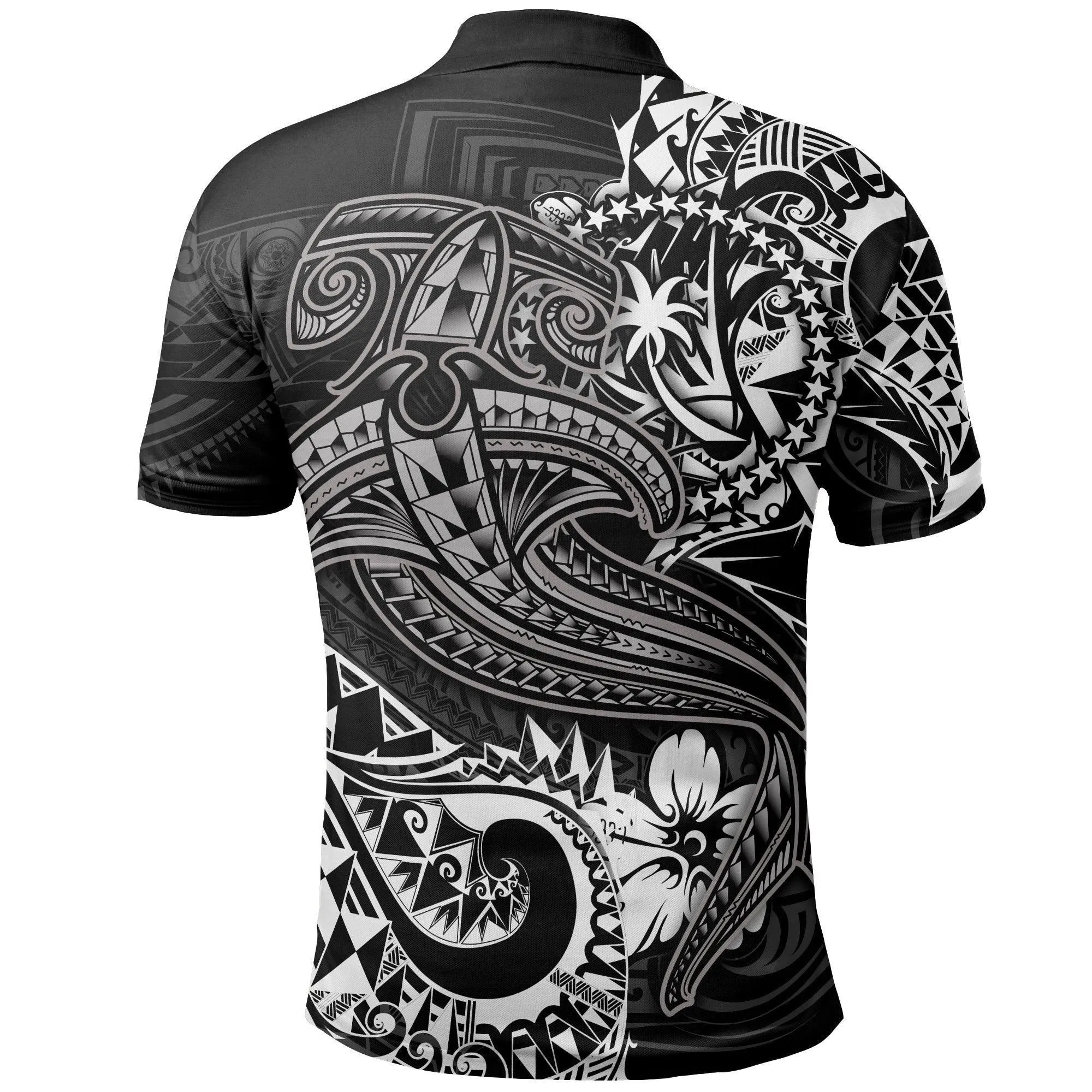 Chuuk Polo Shirt  - White Shark Polynesian Tattoo