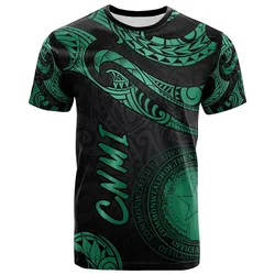 Northern Mariana Islands Polynesian T shirt - Poly Tattoo Green Version