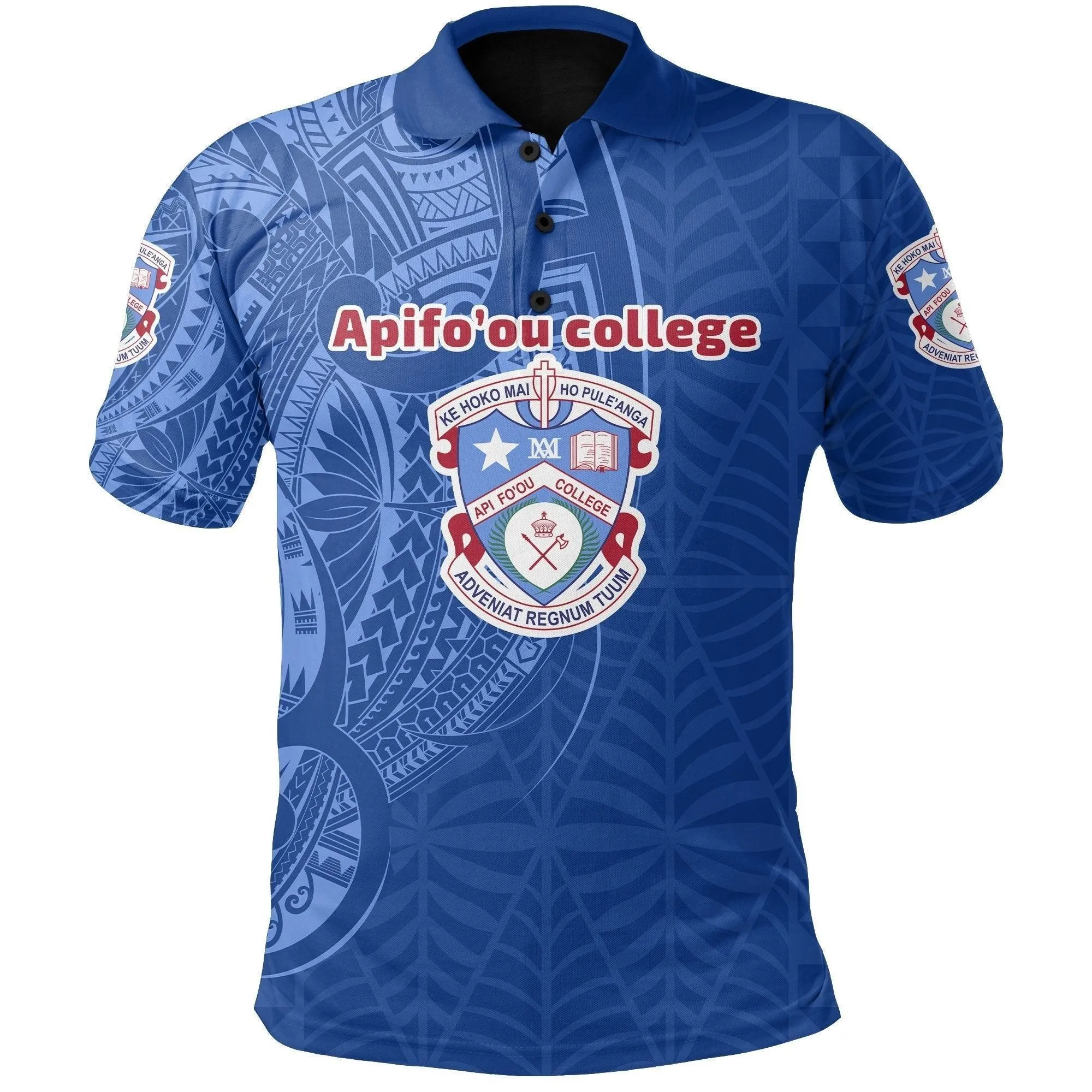 (Custom Personalised) Kolisi Apifoou College Tonga Polo Shirt Polynesian Tattoo Style