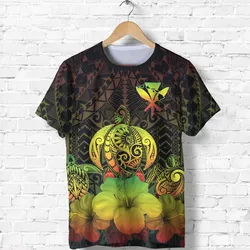 Kanaka Maoli Hawaiian T Shirt Reggae Turtle Polynesian With Hibiscus
