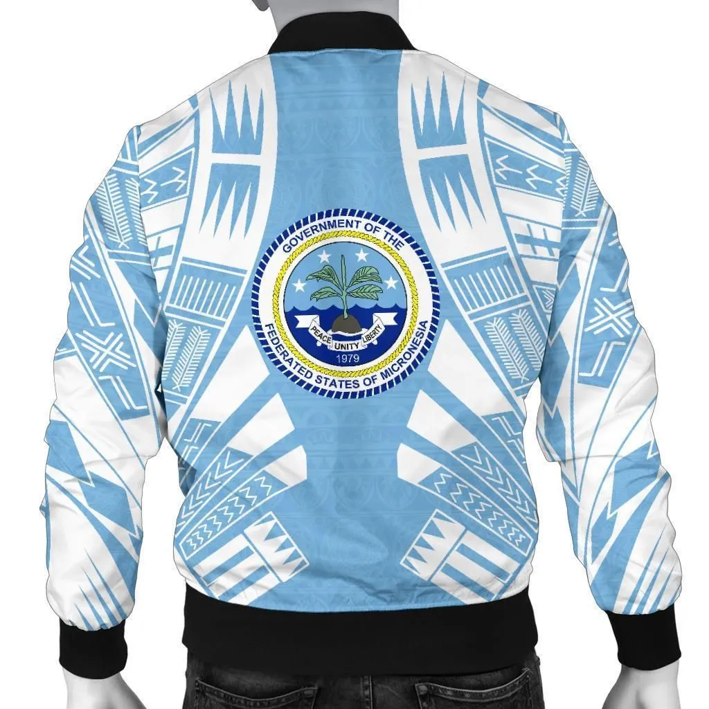 Federated States Of Micronesia Men Bomber Jackets - Polynesian Tattoo Flag