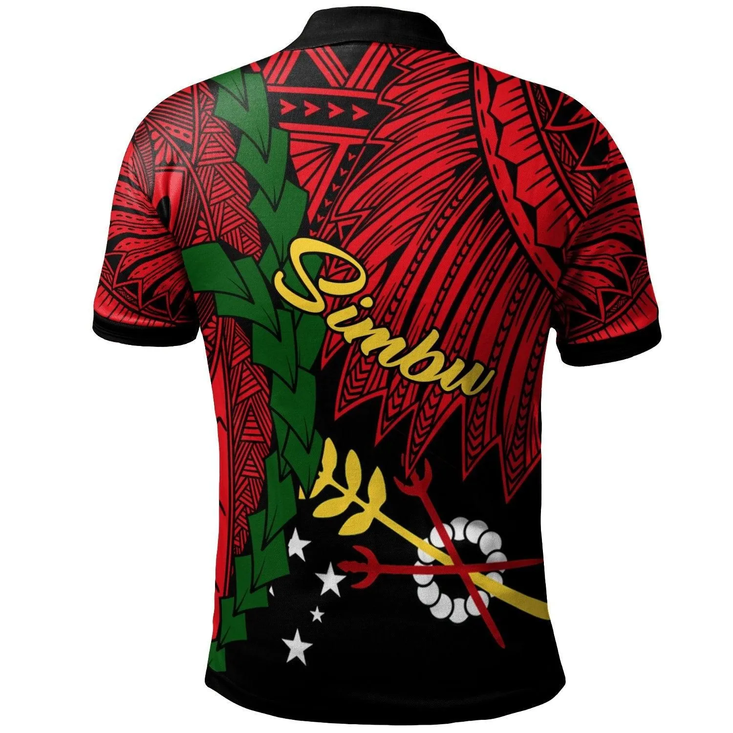 Papua New Guinea Simbu Province Polynesian Custom Personalised Polo Shirt - Tribal Wave Tattoo