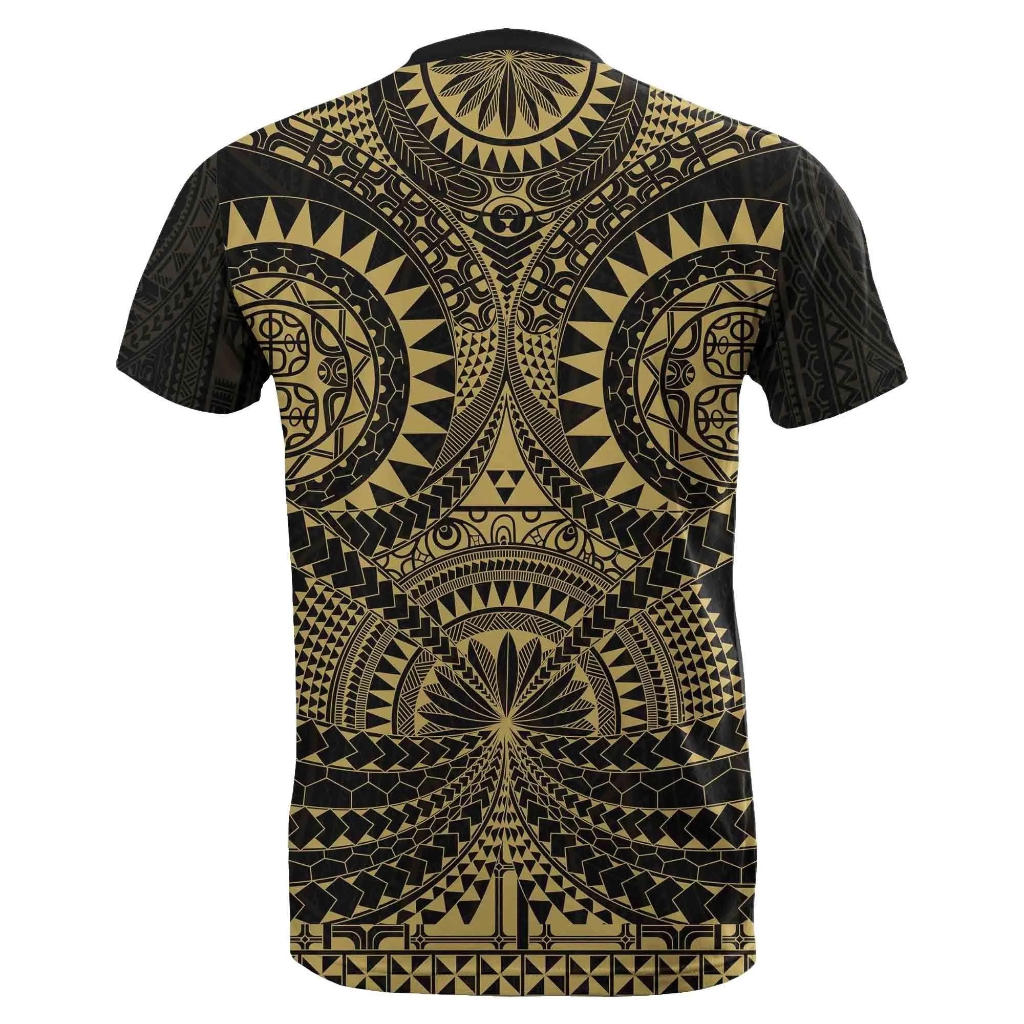 Polynesian Tattoo T shirt Gold